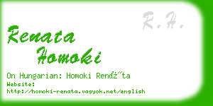 renata homoki business card